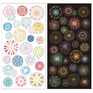 日本进口 绚烂烟花装 Mind 限定花火贴纸 饰贴画 Wave夏季 蘑菇屯