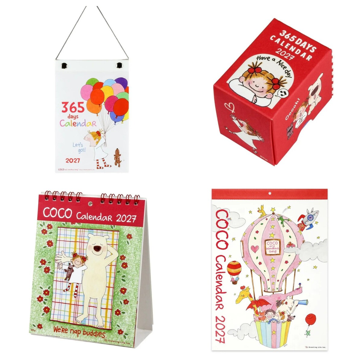 蘑菇屯 日本正品 日本进口 coco酱女孩2027年日历台历挂历年历
