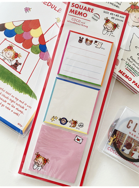 蘑菇屯 日本Greetinglife品牌 Coco酱女孩便利贴书写留言便签贴纸