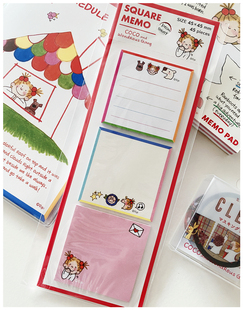 蘑菇屯 日本Greetinglife品牌 Coco酱女孩便利贴书写留言便签贴纸