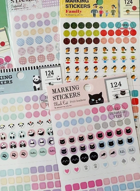 蘑菇屯 日本进口 Greetinglife手帐素材小图标贴纸 重点标记贴