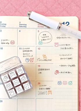 蘑菇屯 日本进口Beverly迷你印章套组 姆明chiikawa套装 木质盒装