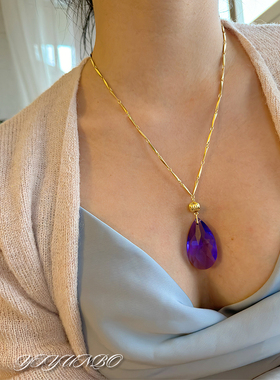 红猪吉娜宫崎骏水晶项链