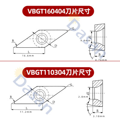 陶瓷刀头精车VBGT110302RVBGT160404Y尖刀刀片菱形-度数控刀片35