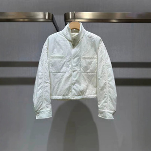 LZ2026冬季新款白色翻领工装休闲棉服短外套女气质小个子上衣