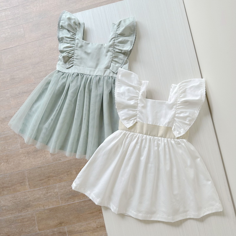 VB纯棉飞袖礼服裙公主