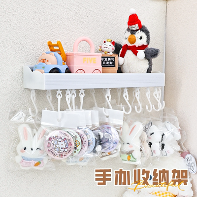 盲盒收纳展示架挂墙吧唧手办玩偶挂饰追星卡片小卡本谷子徽章挂钩