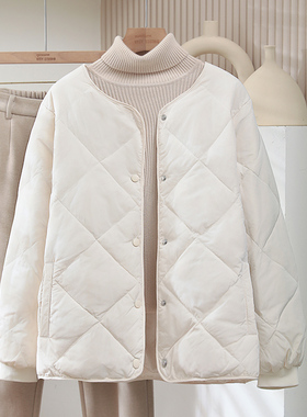 2025年新款轻薄羽绒服女内胆外穿冬季圆领百搭休闲时尚女士外套