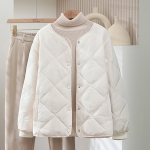 2025年新款轻薄羽绒服女内胆外穿冬季圆领百搭休闲时尚女士外套