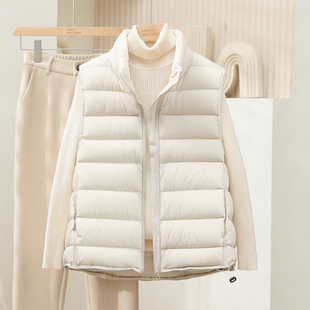 云朵泡芙排骨羽绒服马甲女短款2025新款巨好看外穿背心马夹冬季潮