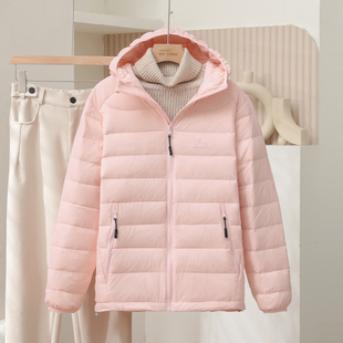 2026秋冬新款排骨羽绒服女连帽轻薄显瘦情侣户外保暖白鸭绒外套潮
