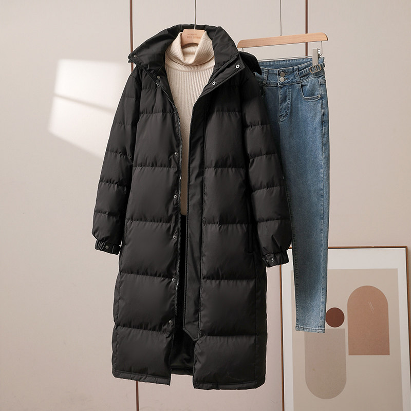 羽绒服男女2025年冬季新款大码超长款过膝加厚情侣款中戏艺考外套