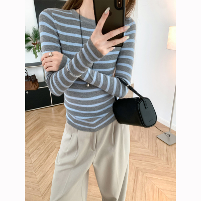 圆领针织衫秋冬羊毛打底毛衣