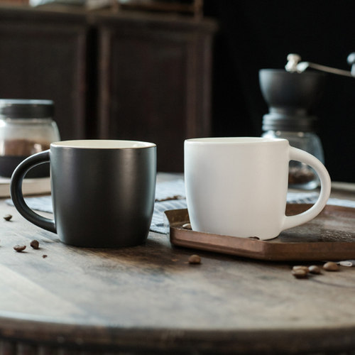 大容量咖啡杯陶瓷黑色定制