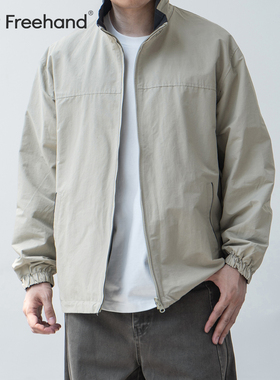 LFH写意 双面穿棉锦平纹夹克外套男秋季新款日系复古休闲立领外套
