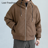 LFH写意 重磅仿呢料新国标90白鸭绒男羽绒服通勤简约冬季 连帽外套