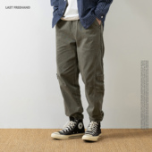 裤 美式 LFH写意 休闲裤 复古工装 新款 宽松潮牌束脚九分裤 男春季 男士