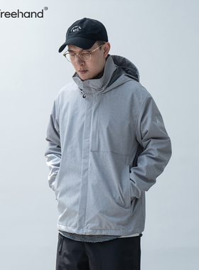 LFH写意 复合格子飘纱户外三防老钱风软壳冲锋衣秋季新款男款外套