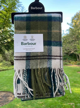 上海现货BARBOUR英伦经典苏格兰条纹羔羊毛围巾保暖围脖