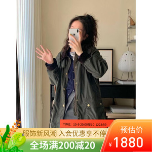 上海现货正品授权barbour ashby女士经典油蜡外套OS宽松复古风衣