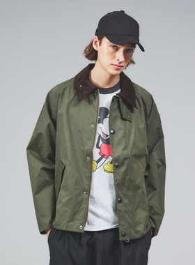王一博款现货Barbour OS Transport男女日版宽松无蜡夹克MCA0931
