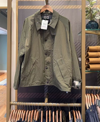 现货英国barbour os transport无蜡防水风衣春款上新宽松男女日系