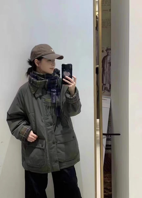 英国Barbour OS bedale男女保暖棉服外套巴恩风夹克棉衣mca1121