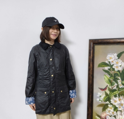 英国正品barbour beadnell油蜡女士经典复古外套云雀碎花里衬