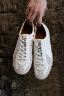 小白鞋 特价 休闲鞋 美拉配色纯牛皮真皮复古板鞋 现货GAT德训鞋