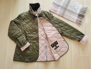 上海现货barbour 棉衣无蜡外套 Deveron女士菱格棉服春秋薄款