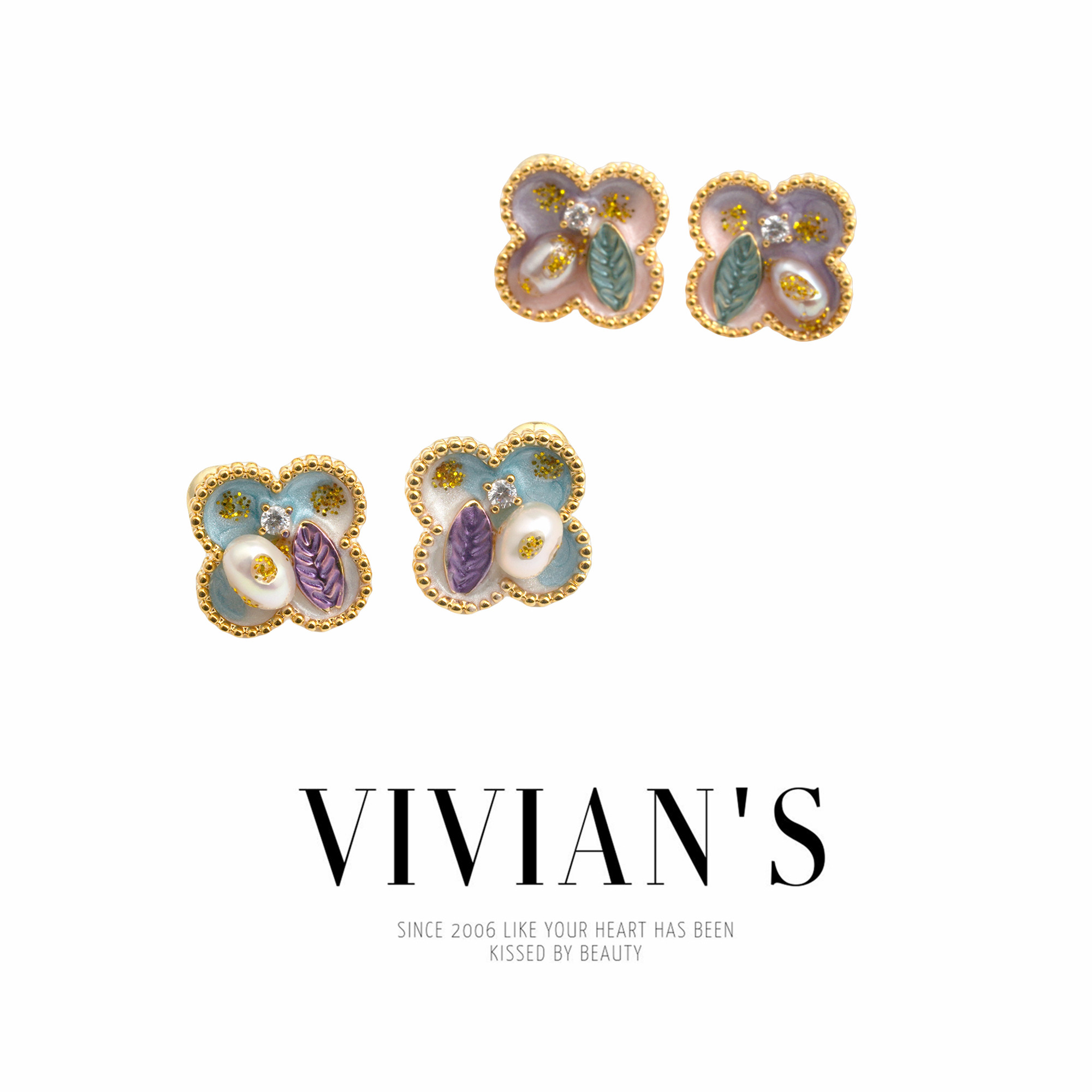 珠光绮梦四叶草耳钉~春日浪漫~气质滴油耳环耳饰铜镀金S925银针,饰品/流行首饰/时尚饰品新,耳钉,淘宝优惠券,粉丝福利购,淘宝优惠卷