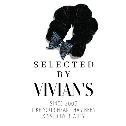 佩妮优雅蝴蝶绒面发绳