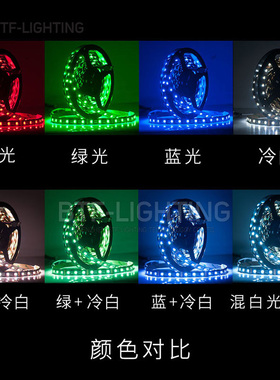 LED灯条RGBW四合一灯珠24V四色5050SMD软PCB板90显指客厅装饰灯带