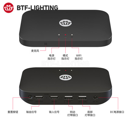 TV套装单品HDMI电视流光溢彩氛围灯随屏LED灯带电源信号同步盒子