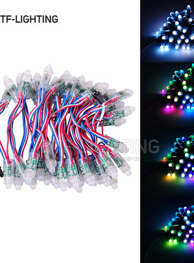 LED全彩灯珠WS2811芯片F8草帽广告招牌5V12V灌胶防水热卖外露灯串