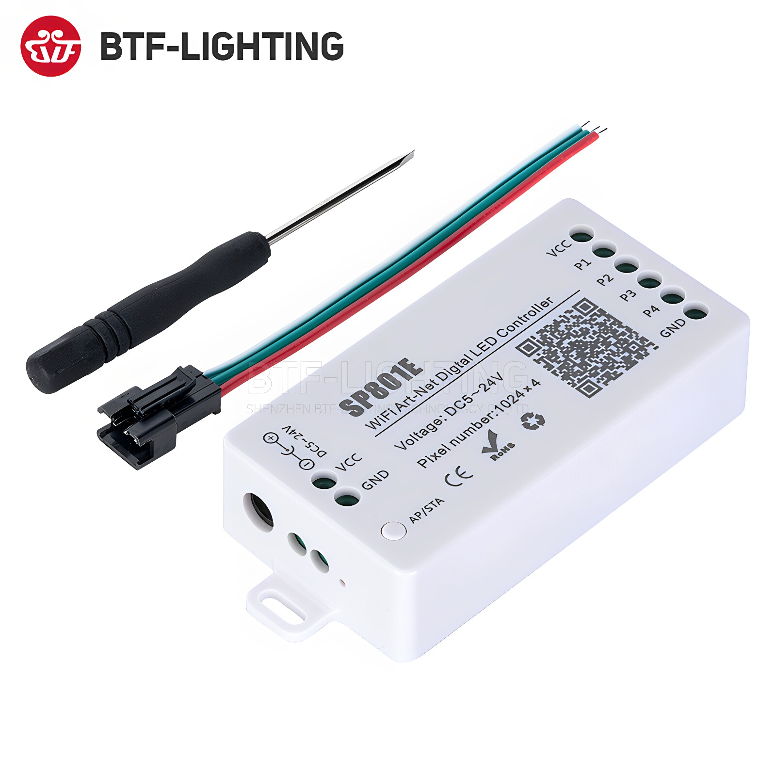 SP801蓝牙wifi双模全彩APP控制器