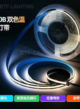 COB双色温CCT冷暖白灯条高显指12V可调节家装室内氛围24VLED灯条