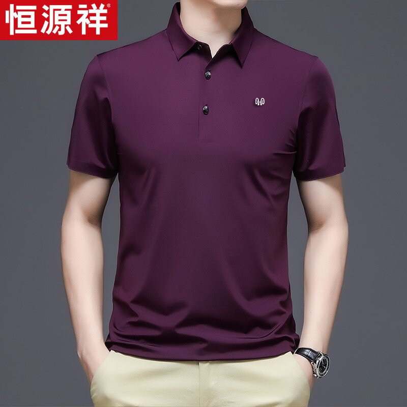 唯品会官网特卖正品牌折扣店男装怛源祥桑蚕丝t恤男短袖真丝体恤
