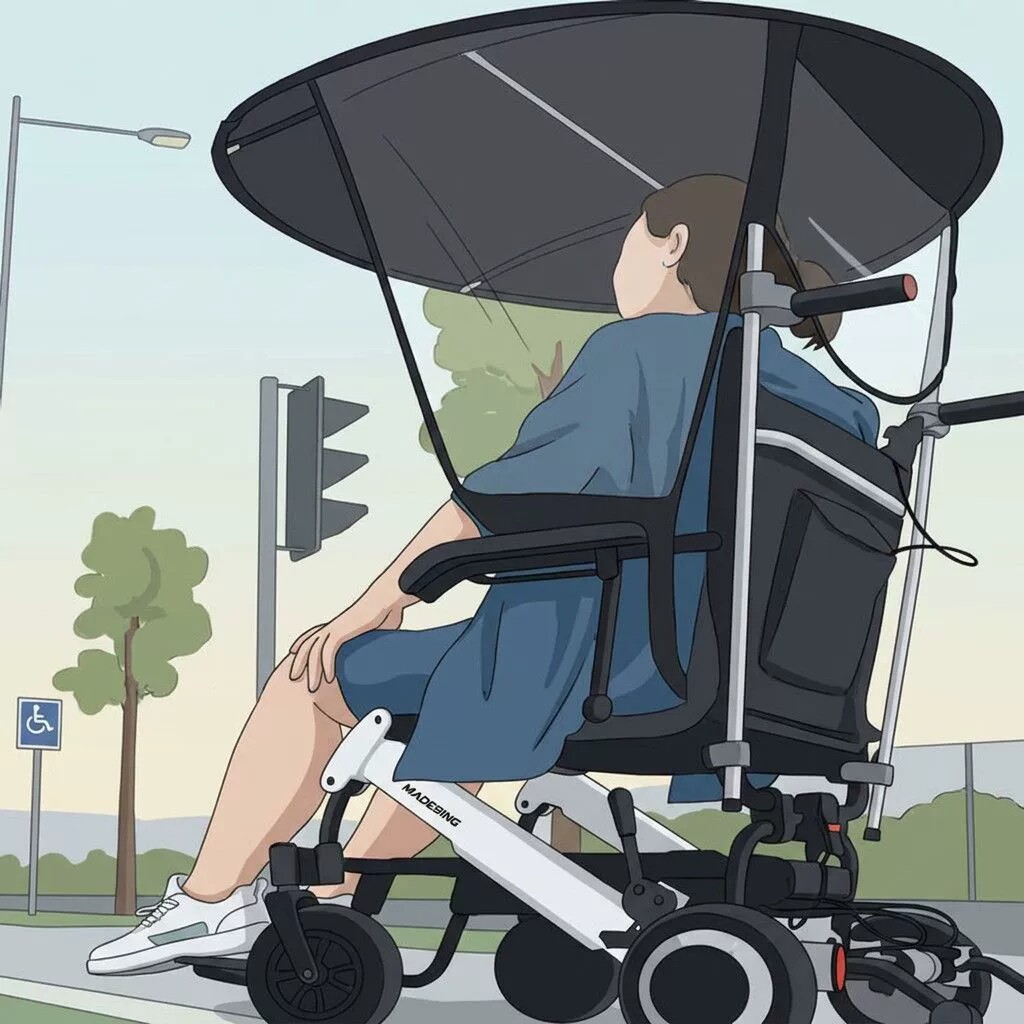 遮雨棚高清透明防晒折叠伞