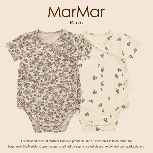 丹麦MARMARKIDS婴儿短袖连体衣