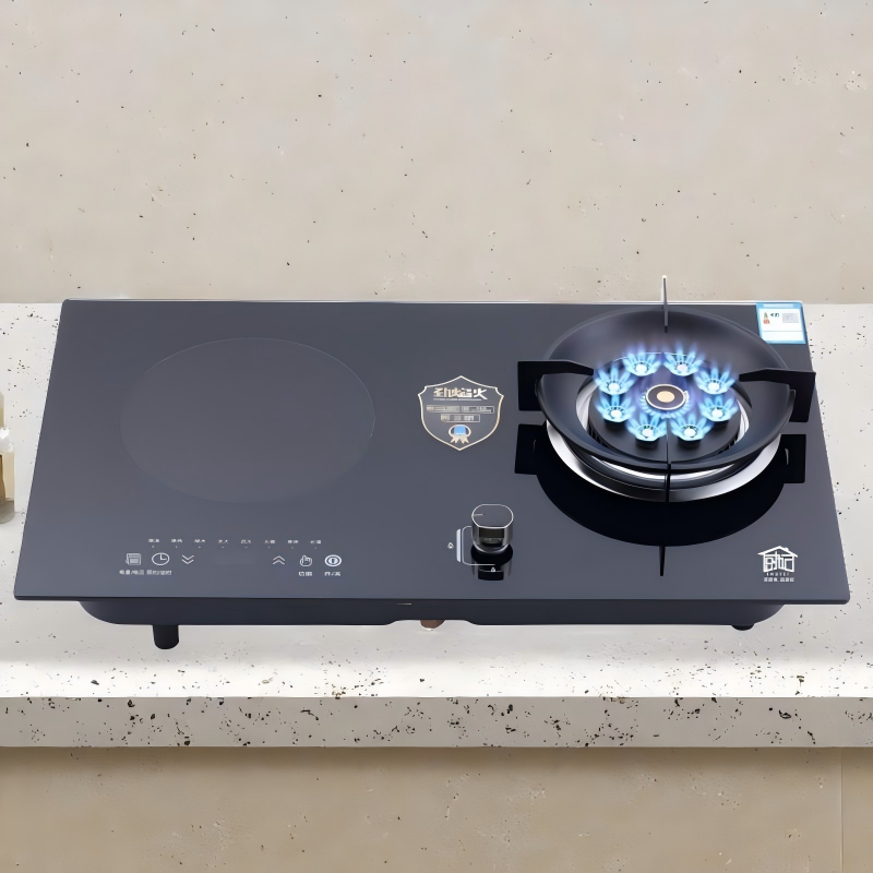 厨妃燃气灶A24105蓝焰灶嵌入式双灶气电灶天然气猛火灶具熄保液化