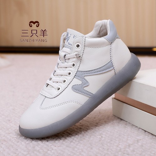 三只羊秋冬休闲一脚蹬高帮妈妈鞋