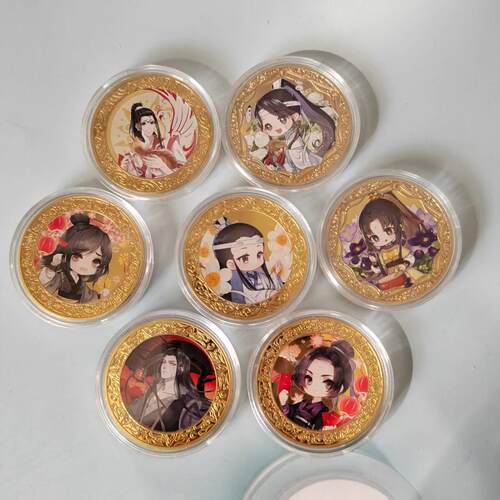 十二月令魔道祖师金属纪念币徽章