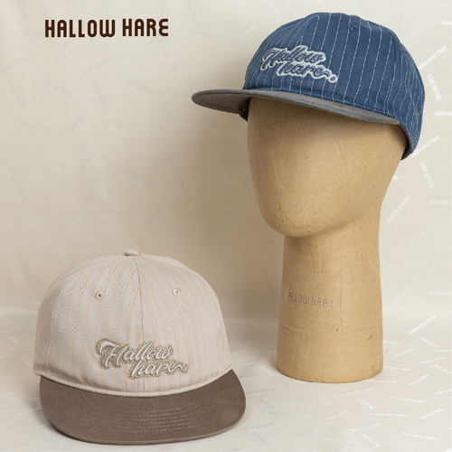 HallowHare美式条纹平檐帽