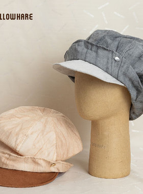 HallowHare画染ins风高级感双檐时尚渔夫帽