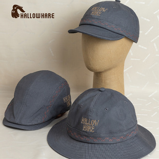 HallowHare美式图腾系列格子渔夫帽棒球帽鸭舌帽户外登山帽子