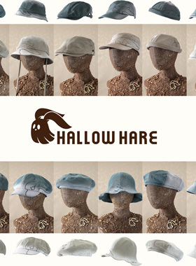 HallowHare罗纹渐变系列棒球帽渔夫帽鸭舌帽贝雷帽报童帽海军帽