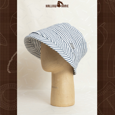 HallowHare条纹装饰渔夫帽