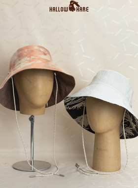 HallowHare双面提花遮阳透气文艺风气质显脸小高级渔夫帽