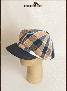 HallowHare格纹日系复古老钱风意式高级感报童帽